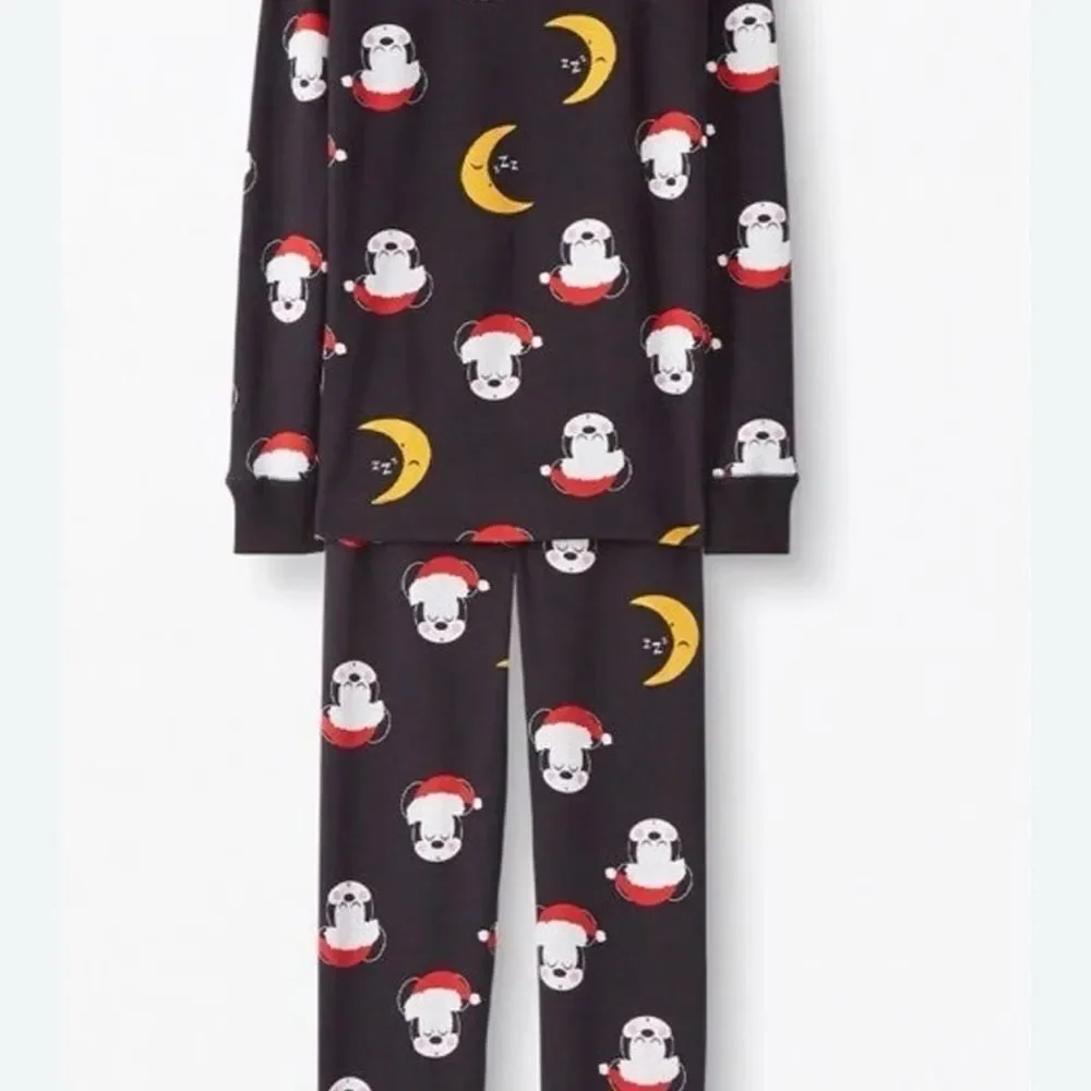 Hanna Andersson Mickey Santa Pajama Set Sz 120cm